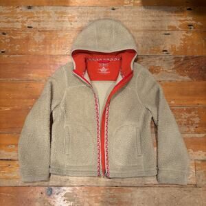 Vintage L.L. Bean Mountain Pile Fleece Sherpa Jacket Wheat Tan Women’s XS Petite